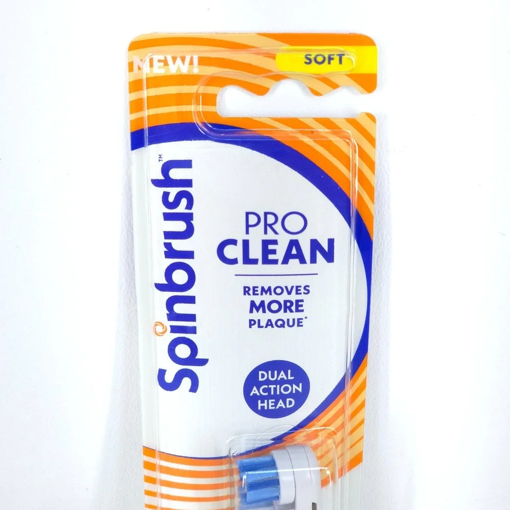 4x Spinbrush Pro Clean Replacement Brush Heads Soft 2 Year Supply Dual Action